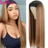 Synthetisches Stirnband Highlight P2733 Mixed Ombre Honey Blonde Straight s Daily Party Cosplay Hitzebeständige Faser 240113