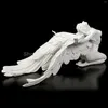 Decorações de jardim decoração para casa figuras de anjo fantasia quintal e fada elfo resina artesanato estátuas esculturas