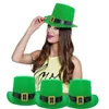 BERETS ST PATRICKS DAY HATS Män kvinnor Shamrock Green Top Hat St. Party Favor Accessories Topper