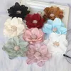 Flores decorativas 10pcs/lote 9cm Made handmade shinestone Center Organza chiffon Fabric Artificial Fake Flower Vester Chaneiras