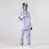 Andere sportartikelen Andere sportartikelen Heren Dames Effen kleur Ski-jack Skibroeken Warm Winddicht Winteroveralls Hoodie Waterdicht Outdoorsportkleding