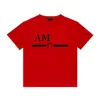 Мужская футболка Женская рубашка с буквенным принтом логотипа Американская ниша High Street сплошной цвет хлопок пуловер с круглым вырезом футболка пара свободные повседневные рубашки с короткими рукавами