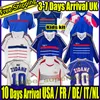 1998 Retro version French soccer jersey 96 98 02 04 06 ZIDANE HENRY MAILLOT DE FOOT Soccer shirt 2000 Home Trezeguet football uniform