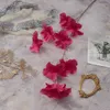 Ligne décorative en plomb pour route de mariage, trompette multi-têtes à 10 têtes, fleur de lys, Simulation de fleur, décoration florale pour la maison, Violet ZN