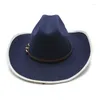 Berets Men's Cowboy Hat Western Cowgirl Country Hats for Women the Sun Party Top Jazz Caps Women's Luksusowy Panama