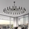 Lustre de teto sputnik moderno, iluminação nórdica, luzes pendentes de led para decoração de sala de estar, quarto, lâmpada suspensa de designer