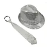 Basker slips mardi gras paljett hip hop hatt tema party fedora levererar barn blingbling dans panama dropship