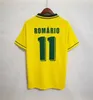 1998 Brésil maillot vintage ROMARIO RIVALDO BraziLS CARLOS Ronaldinho camisa de futebol 2002 Ronaldo KAKA 2006 2000 1994 1970 1957 1950 PELE Maillots de football rétro