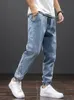 Spring Summer Black Blue Cargo Jeans Men Streetwear Denim Jogger Pants Baggy Harem Jean Trousers Plus Size 6XL 7XL 8XL 240113