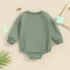 Strampler Baby Mädchen Jungen St. Patricks Day Kleidung Outfit Langarm Klee Stickerei Sweatshirt Strampler