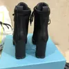 Botines de cuero y tela de nailon de diseñador para mujer, botines de cuero, botas de motociclista, botines de Australia, botas de invierno, talla US 4-10