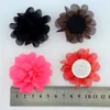 29 Solid Colors Big 5cm Chiffon Ribbon Bows Flowers Appliciques Mesh Fabric Flower Sew On Headband Dress Dekorativ bröllopshantverk