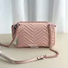 24ss designer bag women shoulder bag real leather wave pattern chain crossbody Bag classic marmont flip bags with box