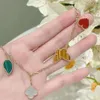 Van-Clef & Arpes Bracelet Designer Women Top Quality Bangle Four Leaf Grass Bracelet Fritillaria V Gold Plated 18K Rose Gold Lucky Grass Female Agate