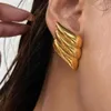 Kolczyki obręcze geometryczne trzyporodowe kołki dla kobiet stal nierdzewna Złote Kolor Akcesoria biżuterii