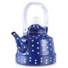 Dinnerware Sets Water Kettle Ancient Bell Pot Enamel Tea House Camping Stovetop Teapots Kitchen Kettles Vintage