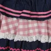 Preppy Style Lolita Kawaii jupes japonaise douce Mini femmes Harajuku mignon robe de bal Denim patineuse Y2K taille haute gâteau en dentelle 240113