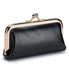 Wallets Genuine Leather Mini Lipstick Bag Cowhide Card Holder Storage Coin Purse Clip Clutch Wallet Earphone Case For Women Female Girls