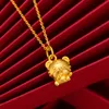 Necklaces Pure Yellow 999 Gold Pendants Necklace for Women Classic Little Tiger Christmas Gifts Jewelry New Trendy