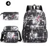 Bags Hot Stray Kids Backpack Messenger Bag Pencil Case 3pcs Set Student School Supplies Backpack Daily Casual Shoulder Bags