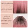 Lanlan Long Straighed Bangs Ombre Synthetic S for Women for Women Natural Hair Cosplay Party耐熱240113