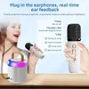Głośniki przenośny głośnik Bluetooth z mikrofonem karaoke funkcja bezprzewodowa głośnik mini przenośna skrzynka karaoke z podwójnym mikrofonem