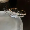 Bangle Luxe Glanzende Zirkoon Vlinderdas Dames Open Armband Hoge Kwaliteit Volledige Geometrie Strass Mode-sieraden Cadeau