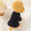 Abbigliamento per cani Delicato maglione per animali domestici Design accogliente e confortevole con collo rotondo per gatti Cani di piccola taglia Abbigliamento invernale leggero in tinta unita