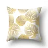 Kussen tropisch blad bloem groen geel kussensloop polyester hoes gooien decoratieve S Home Decor Covers