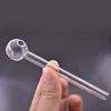 Large Stock In Usa 10cm 4inch Glass Oil Burner Pipe Mini Thick Pyrex Smoking Pipes Clear Test Straw Tube Burners for Water Bong Accessories Smoker Tools Cheapest Price