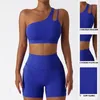 Yoga outfit Comfort Single Strap Bra Chest Pad Running Sports Gym Top Women Stretch Pull Up Underwear Vest Fitness Tank