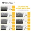 10case/lot MASSCAKU Super Soft 12Lines 3D W Individual Eyelashes Extension Comfortable Premade Volume Fans W Shape Lashes 240113