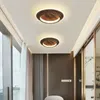 Plafondverlichting LED Gangpad Modern Aluminium Acryl Home Decor Lampen Nordic Houtnerf Hal Gang Balkon Armaturen Glans