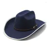 Berets Men's Cowboy Hat Western Cowgirl Country Hats for Women the Sun Party Top Jazz Caps Women's Luksusowy Panama