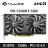 Mllse rx 5500xt 8gb placa gráfica gddr6 128bit pci express 40x8 8pin radeon gpu rx placa de vídeo para jogos 240113