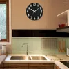 Wall Clocks 12 Inch Night Light Function Wooden Round Clock For Kitchen Bedroom Office Home Silent & Non-Ticking Large Numbers