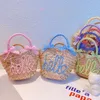 Fashionable Wheat Straw Bags For Girls Sweet Holiday Outdoor Seaside Beach Bag Summer Handmade Woven Bags Small Handbag 240113