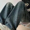 Jeans pour hommes Style d'automne Hong Kong rétro coupe ample décontractée jambe droite pantalon large