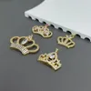 Pendant Necklaces Selling Crown Necklace Gold Plated Copper Zircon Supplies For Jewelry Accessories Making Wholesale DIY