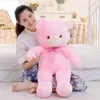 32-75cm Luminoso Criativo Light Up LED Teddy Bear Stuffed Animal Plush Toy Colorido Brilhante Teddy Bear Presente de Natal para Criança 240113