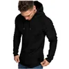 Autunno e inverno da uomo nuovo girocollo slim fit tinta unita con cappuccio a maniche lunghe felpa con cappuccio a righe maniche raglan pieghettate abbigliamento da uomo