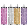 570ml Bling Diamond Tumbler Drinkwar Bottles With Straw Thermal Flask Stainless Steel Insulated Cup Party Gifts for Girls 240113