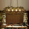 Bird Cage Pendant Lights Vintage Led Ceiling Chandelier for Restaurant Bar Garland Hanging Lamp Living Room Decor Light Fixtures