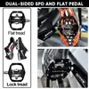 BUCKLOS Pedals Contact MTB Bike Cleat Pedal Flat Dual Function Mountain Fit SPD System Bearing Bicycle Platform 240113