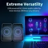 Coomaer 3inch Iron Heavy Bass 10W Computer Speaker Gaming Sound Bookshelf Subwoofer USB 2.0 Channel Texture Desktop Audio 240113