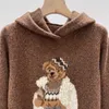 Дизайнерская женская зима RL Polo Ralp S медведь Свитер -свитер. Пуловая пуловная кадром.