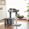 Cat Tree Small Cat Tower Cat Condo for Indoor Cats with Sisal Covered Scratching Post Deep Hammock for Kittens and Small Cats 240113