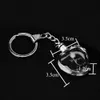 Trendiga konstgjorda Crystal Rose Flower Heart Key Chain LED -lampor Keyrings Chains Lovers Couples KeyChain Valentines Day Gift 240113