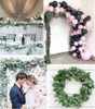 Decorative Flowers 2M Artificial Eucalyptus Rattan Green Leaf Plant Vine Silk Willow Ivy Wreath Wall Hanging Garland Home Wedding Party Arch