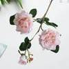 Dekorative Blumen, Partydekoration, realistischer künstlicher Rosenblumenstrauß, helle Farbe, 3 Köpfe, Simulation, Hochzeitsarrangement, einfach für